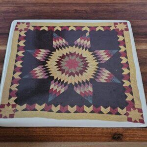 museum of American folk art lone star quilt otagiri art tile trivet